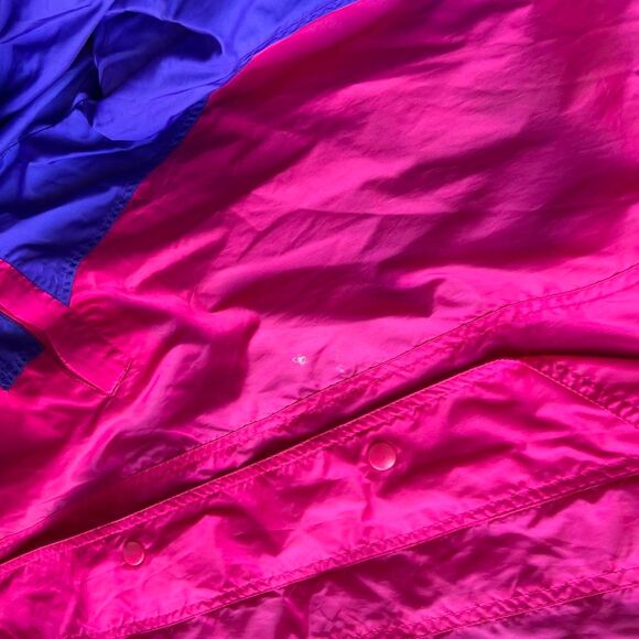80s Nike windbreaker jacket with embroidered swoosh, featuring a pink and blue c - Picture 3 of 3
